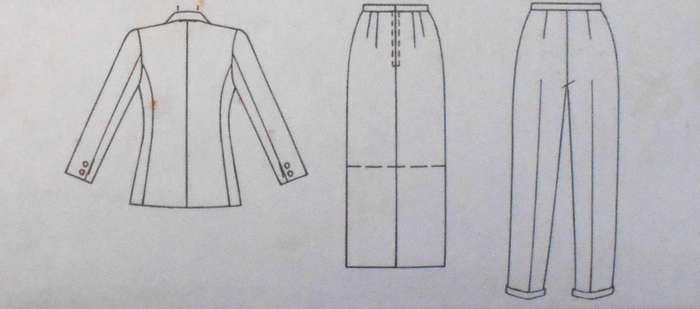 McCALLS 9573 LINED JACKET-LINED SKIRT-PANTS SIZE 8 COMPLETE-UNCUT -F/FOLDED
