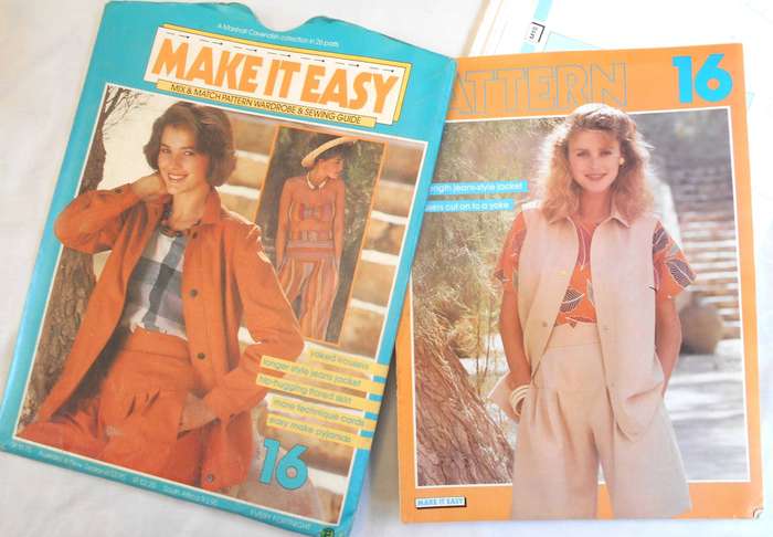 MAKE IT EASY PATTERN NUMBER 16 - YOKED PANTS & JEANS STYLE JACKET-PJS-FLARED SKIRT