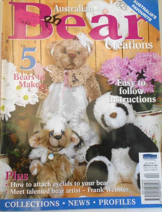 `BEAR CREATIONS` VOL 19 NO 1 AUSTRALIAN 84 PAGE MAGAZINE INC PATTERNS
