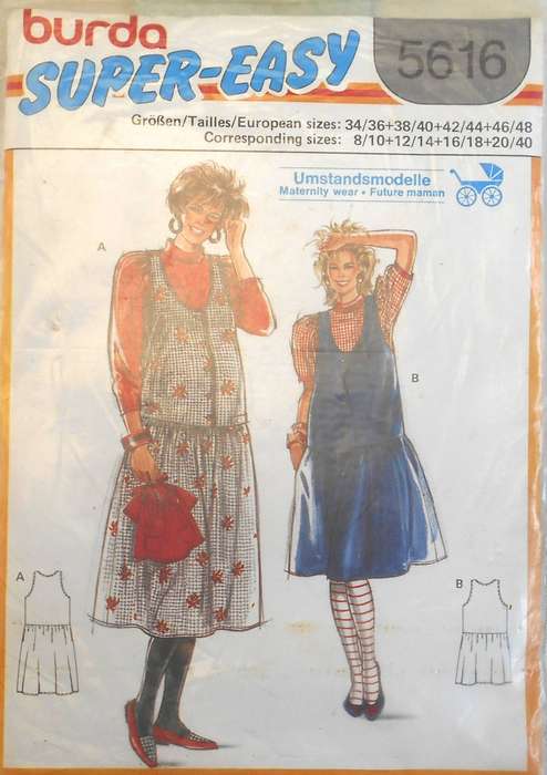BURDA 5616 PINAFORE DRESS 8/10-12/14-16/18-20/40 COMPLETE-CUT TO 38/40
