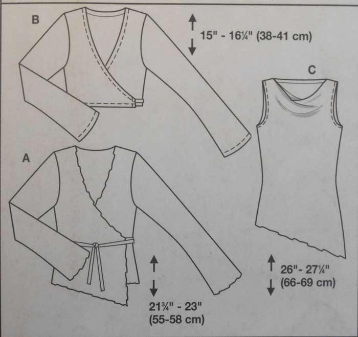 BURDA 8122 ASYMETICAL TOPS 6-8-10-12-14-16-18 COMPLETE-UNCUT-F/FOLDED
