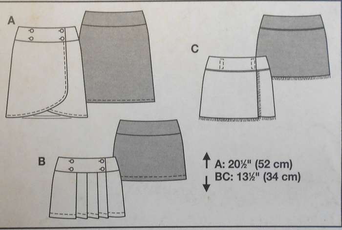 BURDA 8175 MINI SKIRTS 8-10-12-14-16-18-20 COMPLETE-CUT TO 20