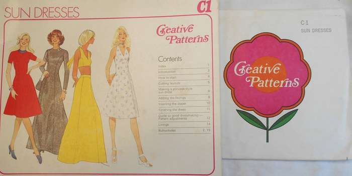 1975 CREATIVE PATTERNS C1 SUNDRESSES -UNCUT-F/FOLDED