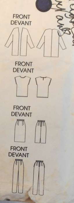 VOGUE 9951 JACKET-TOP-SKIRT-PANTS SIZE 14-16-18 COMPLETE-PART CUT TO 18