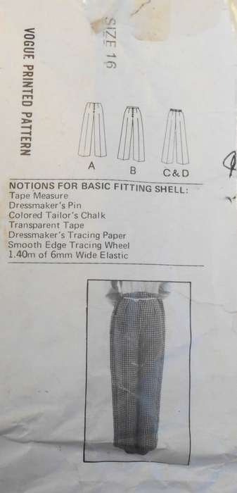VOGUE 1798 SET OF PANTS SIZE 16 SEE LISTING