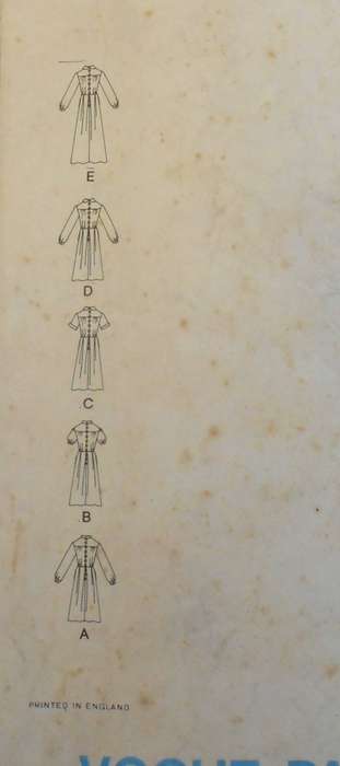 VOGUE'S BASIC DESIGN 2032 DRESS WITH FITTED BODICE SIZE 16 COMPLETE & PART CUT
