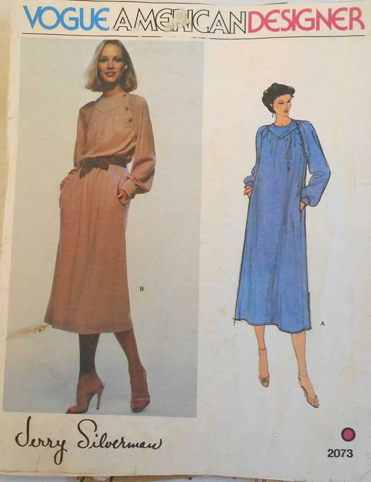 VOGUE AMERICAN DESIGNER 2073 VERY LOOSE-FITTING PULLOVER DRESS SIZE 10 COMPLETE