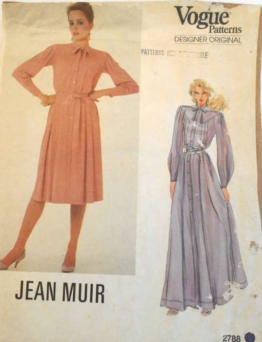 VOGUE 2788 LOOSE FITTING EVENING DRESS SIZE 10 COMPLETE UNCUT-F/FOLDED