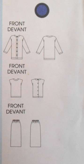 VOGUE 9876 JACKET-TOP & SKIRT SIZE 14-16-18 COMPLETE-CUT TO 18