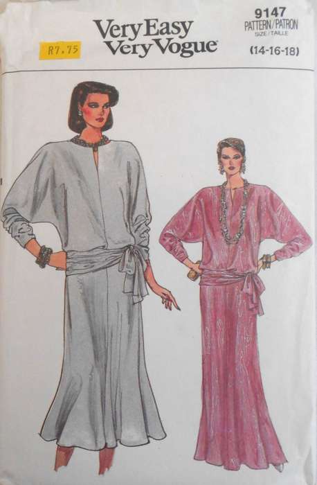 VOGUE 9147 TOP & SKIRT SIZE 14-16-18 COMPLETE-UNCUT-F/FOLDED