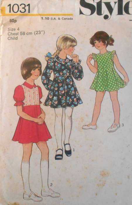 VINTAGE STYLE 1031 GIRL'S DRESS SIZE 4 YEARS CHEST 58 CM/23" COMPLETE