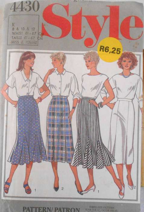 STYLE 4430 SET OF SKIRTS SIZE 8-10-12 COMPLETE-CUT TO 12
