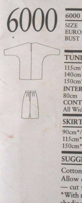 NEW LOOK PATTERNS 6000 BATWING TOP AND SKIRT SIZE 8-18 COMPLETE-CUT TO 18