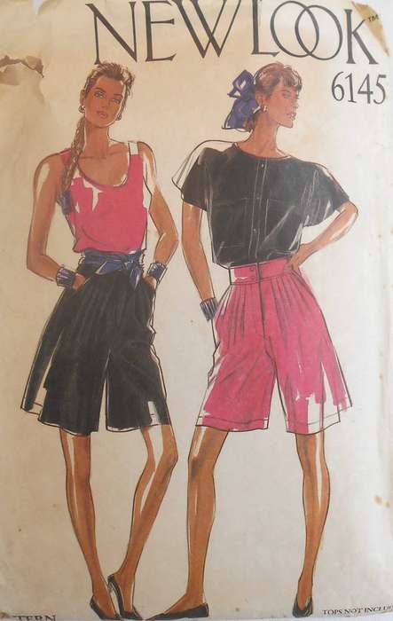 NEW LOOK PATTERNS 6145 CULOTTES SIZE 8-18 COMPLETE CUT TO 14