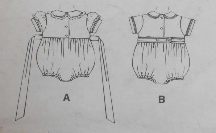 McCALLS 8189 INFANTS ROMPER SIZE S-M-L-XL (13-24LBS) COMPLETE UNCUT-F/FOLDED