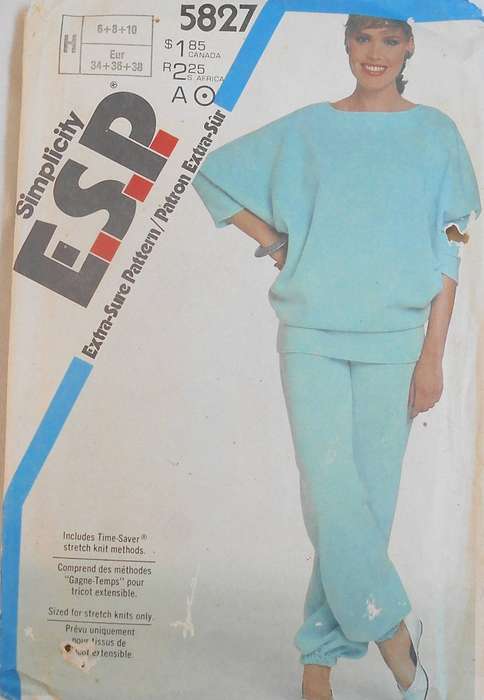 SIMPLICITY 5827 TRACKSUIT PANTS & TOP SIZE 6-8-10-COMPLETE