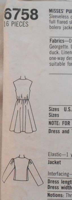 SIMPLICITY 6758 PULLOVER DRESS & UNLINED JACKET SIZE 8-10-12 COMPLETE CUT TO 12-ZIPLOC