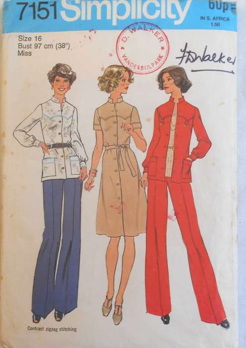 SIMPLICITY 7151 DRESS-TOP-PANTS SIZE 16 BUST 97 CM COMPLETE