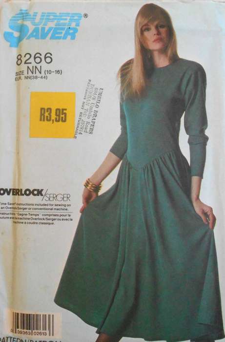 SIMPLICITY 8266 DRESS WITH FULL SKIRT SIZE 10-16 COMPLETE-UNCUT-F/FOLDED