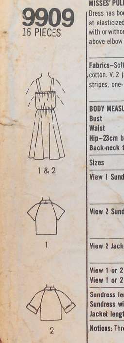 SIMPLICITY 9909 PULLOVER SUNDRESS WITH UNLINED BOLERO JACKET SIZE 14 COMPLETE ZIPLOC