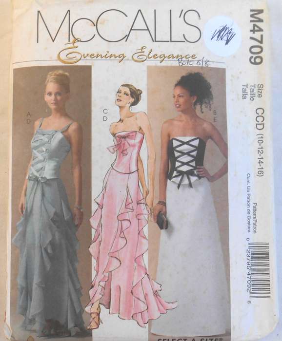 McCALLS M4709 STUNNING LINED TOPS-LINED /UNLINED SKIRTS SIZE 10-12-14-16 COMPLETE CUT TO 16