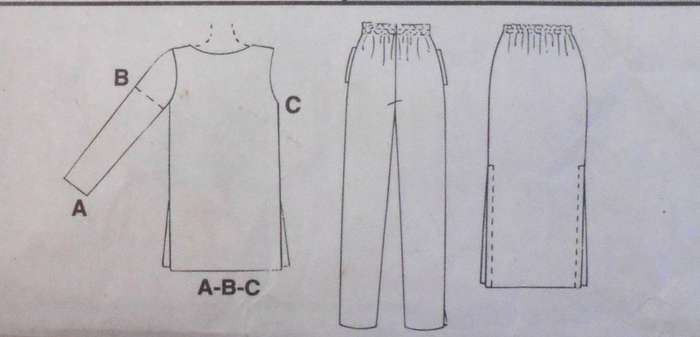 McCALLS 8721 TUNIC-PULL ON PANTS & SKIRT SIZE 14-16-18 COMPLETE CUT TO 18