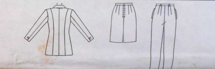 McCALLS 9187 UNLINED JACKET-PANTS-SKIRT SIZE 12-14-16 COMPLETE- CUT TO 16