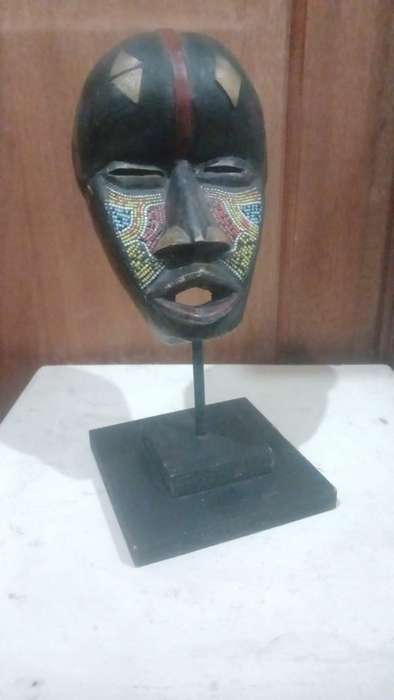 African Ceremonial Mask on Stand - Akan
