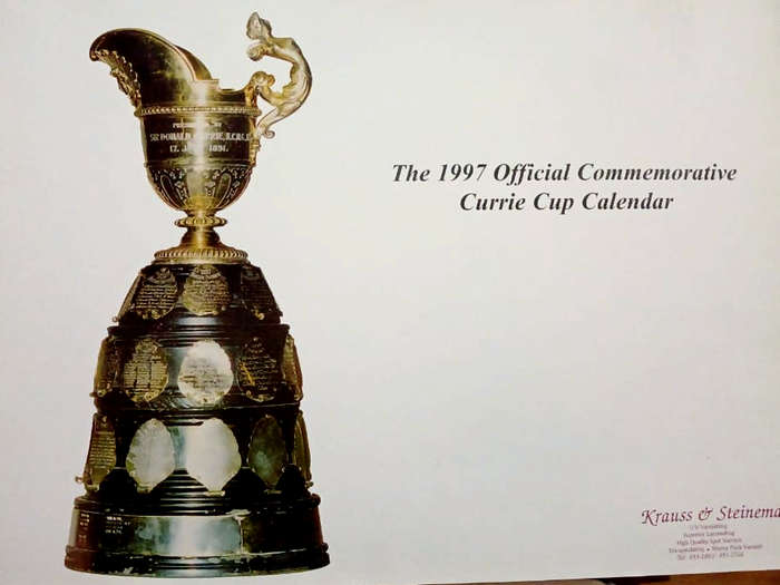 the 1997 official commemorative currie cup calendar