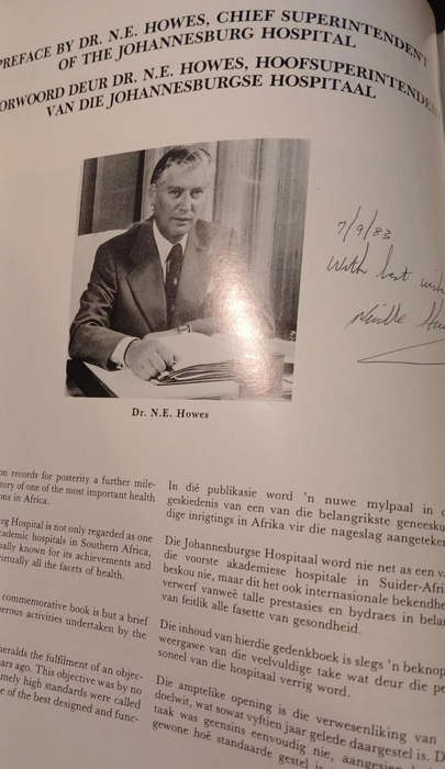 Johannesburg Hospital, Official Opening Commemorative book - SIGNED BY THE STATE PRESIDENT