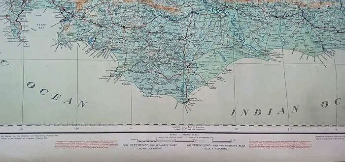Map of The Union of South Africa - 10 large sheets (1935-7) - complete