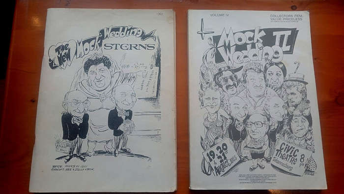 The Mock Wedding - Abe & Solly Krok (caricatures of SA Jewish Businessmen - late 1980's  early '90s)