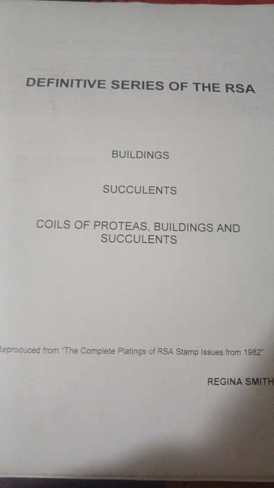 The Definitive Series of the RSA - Buildings/Succulents/ coils of Proteas, Buildings & Succulents