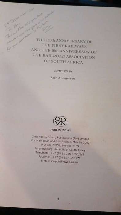 The 150th anniversary of the first railways (SAR) SIGNED