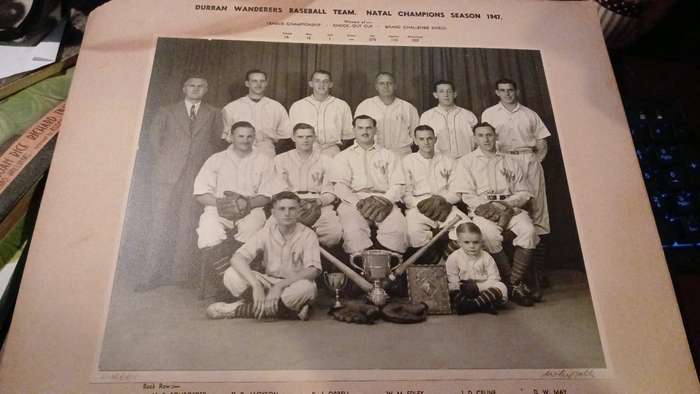 Durban Wanderers Baseball Team, 1947, Photograph