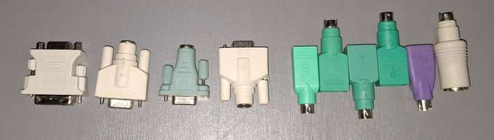 Set Of 10 Various Pc Computer Adapters