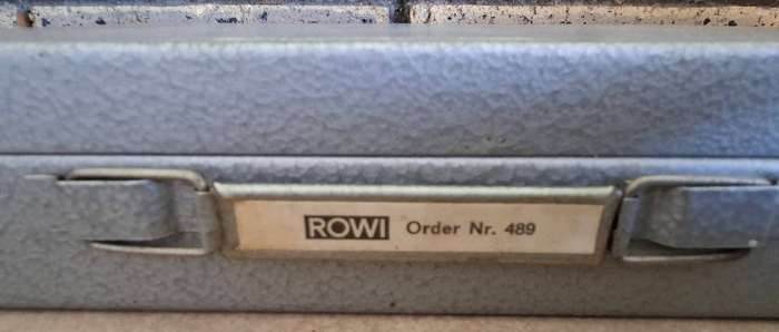 Rowi Vintage Metal 35mm Slide Case with Original Box Plus Baximat 35MM Straight Cassette Holder