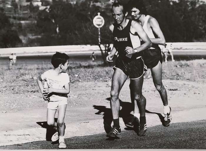 Vintage marathon photographer (1970s)
