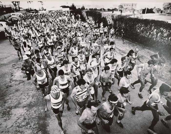 Vintage marathon photographer (1970s)