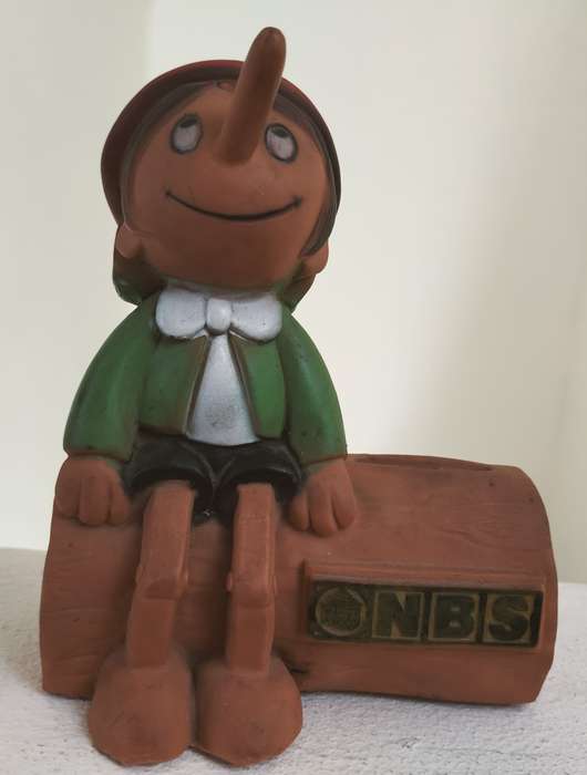 Vintage NBS Pinocchio piggy bank / savings bank / Money box