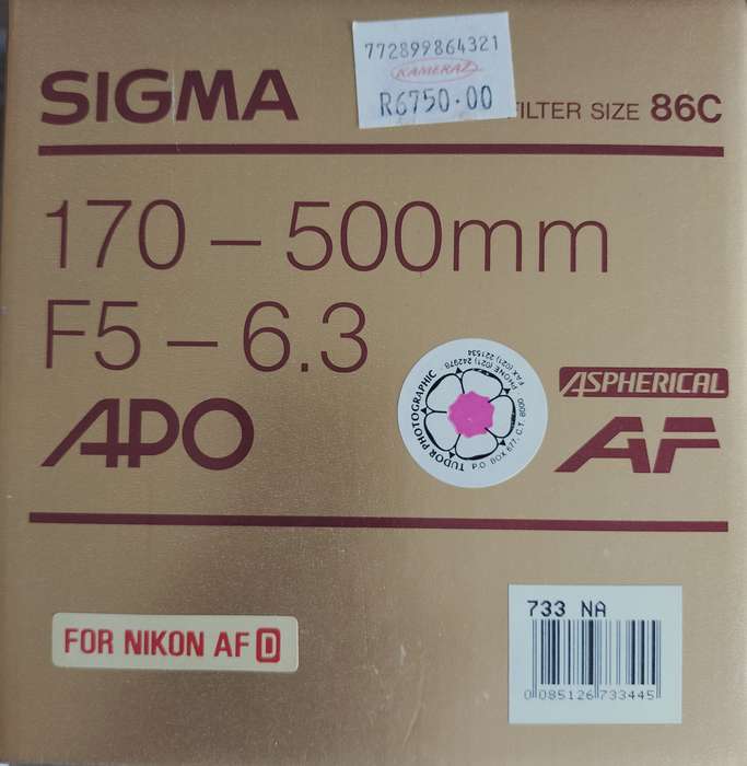 Vintage Sigma lens for Nikon AF - AF MF Zoom 170-500mm f5-6.3 D APO(MC18)