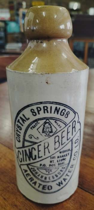 Ginger Beer Bottle - Crystal Springs Aerated Water Co - Johannesburg