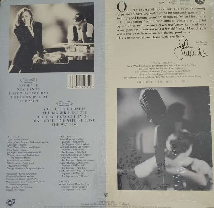 Vintage LP / Vinyl / Record - John McVie's "Gotta Band" with Lola Thomas (sealed)