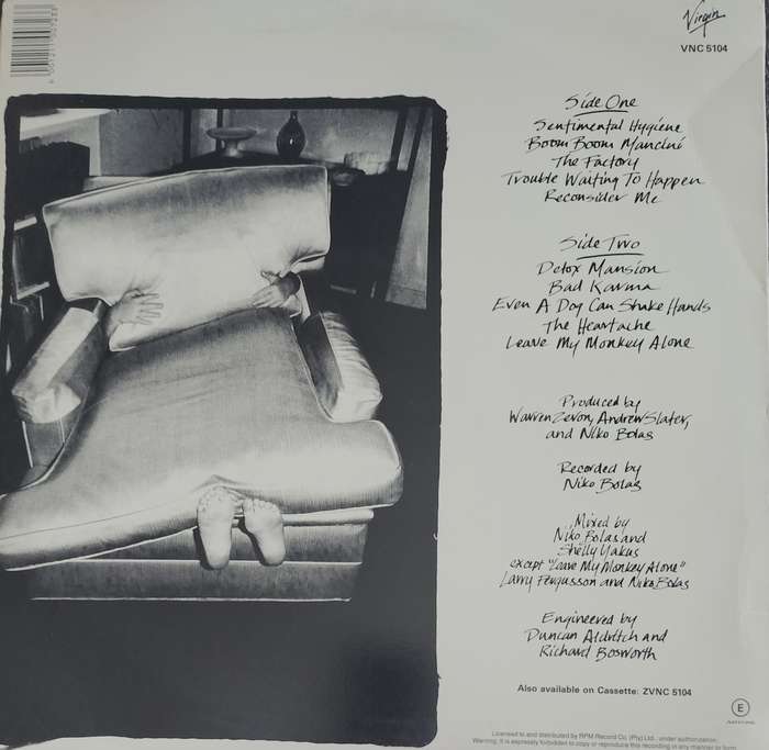 Vintage LP / Vinyl / Record - Warren Zevon - Sentimental Hygiene