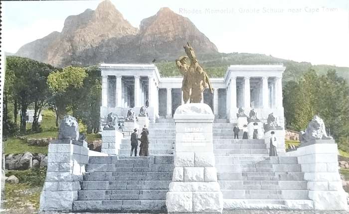 Vintage Post Card - Rhodes Memorial - Groote Schuur