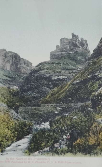 Vintage Post Card - In the heart of the Drakensberg