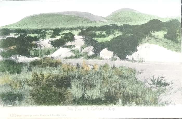 Vintage Post Card - Gun Hill and Lombard's kop