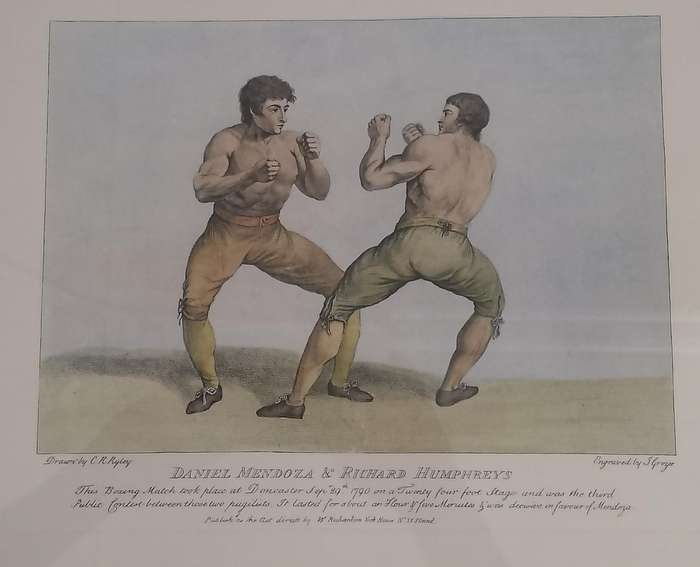 Vintage framed Etching of boxers