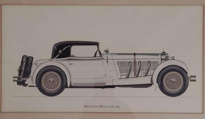Vintage print: Mercedes-Benz 1928 SS (For the man cave)