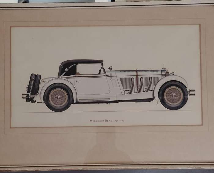 Vintage print: Mercedes-Benz 1928 SS (For the man cave)